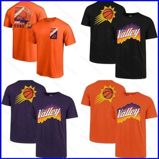 เสื้อยืดแขนสั้น คอกลม พิมพ์ลาย NBA Phoenix Suns Fan พลัสไซซ์ สําหรับผู้ชาย และผู้หญิง PG1 GP1