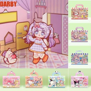 Darby หนังสือ ลายการ์ตูน Kuromi Melody 3D เสียงเงียบ กระดาษ 3D DIY สําหรับทํางานฝีมือ