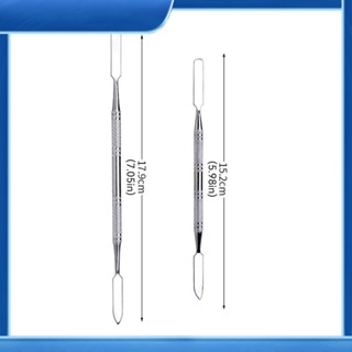 ไม้พายสเตนเลส กันลื่น สําหรับแต่งหน้า 2 ชิ้น