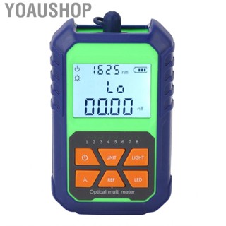 Yoaushop Optical Power Tester  Fiber Meter Accurate Frequency Identification -50 To +26dbm Rechargeable 2 Backlit Modes for Maintenance