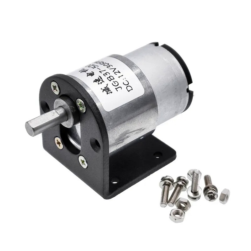 Yy JGB37-520 กล่องเกียร์มอเตอร์ไฟฟ้าแรงบิดสูง 12V 24V 7 12 22 35 45 66 107 200 320 960rpm