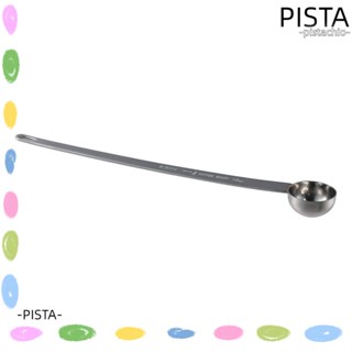 Pista ช้อนตวงกาแฟ สเตนเลส ด้ามจับยาว หนา คุณภาพสูง 5 10 15 20 25 30 มล.