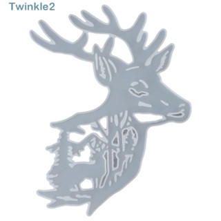 Twinkle แม่พิมพ์ซิลิโคนเรซิ่น รูปหัวกวาง ขนาด 28*23.5 ซม. สีขาว สําหรับทําเทียน