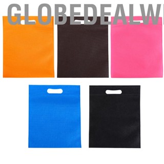 Globedealwin 50Pcs Die Cut Non Woven Bags Eco Friendly Flat Mouth Tote Fabric Garment