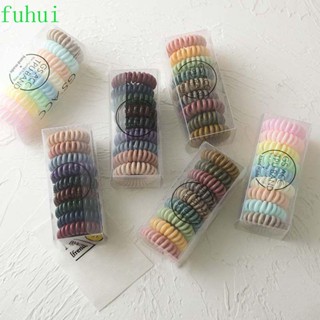 Fuhui ยางมัดผมหางม้า เรซิน สีแคนดี้ สไตล์เกาหลี สําหรับผู้หญิง