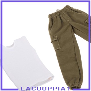 [Lacooppia1] ฟิกเกอร์กางเกงคาร์โก้ และเสื้อกล้าม สเกล 1/12 แฮนด์เมด แฟชั่น สําหรับผู้ชาย 6 นิ้ว