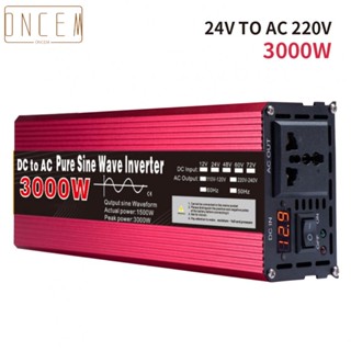 【ONCEMOREAGAIN】Pure Sine Wave 3000W Power Input Voltage 24V Output Voltage 220V Strong