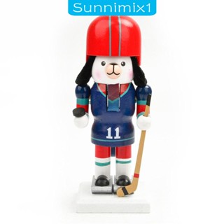 [Sunnimix1] แครกเกอร์ไม้ รูปตุ๊กตา สําหรับตกแต่งบ้าน เทศกาลคริสต์มาส 4 ชิ้น