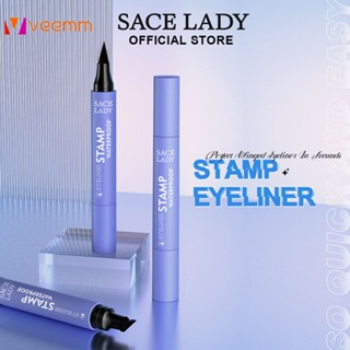 Sace Lady 2 ชิ้น/เซ็ตแสตมป์อายไลเนอร์กันน้ำ Smudge-proof สูง Pigmented Winged Liquid Eye Liner veemm