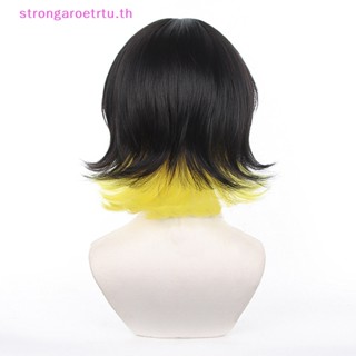 Strongaroetrtu วิกผมคอสเพลย์ Bachira Meguru ทนความร้อน สีฟ้า สําหรับผู้ชาย