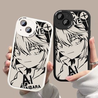 เคสโทรศัพท์มือถือหนังแกะ ซิลิโคนนิ่ม กันกระแทก ลายการ์ตูนยอดนักสืบโคนัน สําหรับ vivo Y53 52 47 33 32 31 30 20 10 Y7 5S 19 3 U3 S15 12 10 9E 7T 6 เคสป้องกัน 1 pro