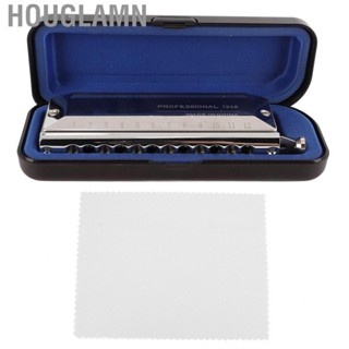 Houglamn Chromatic Harmonica 12 Holes Harmonicas Metal for Gift