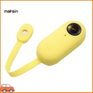 [Ma] เคสซิลิโคน กันสั่น แบบพกพา พร้อมสายคล้อง สําหรับกล้อง Insta360 GO