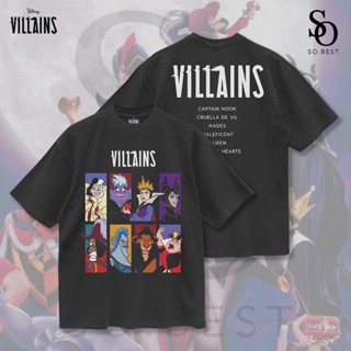 SO.BEST เสื้อยืด VILLAINS Hiptrack Rare Special Cotton Vintage สกรีนหน้า-หลัง ผ้าสีเฟดเทา ลิขสิทธิ์แท้