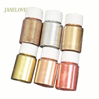 Jlove ผงสีเมทัลลิก ไมก้า อเนกประสงค์ 6 สี สําหรับตกแต่งเล็บ DIY