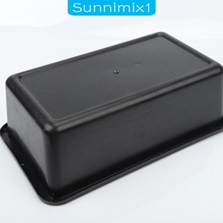 [Sunnimix1] กระทะระบายน้ํามัน ทรงสี่เหลี่ยมผืนผ้า ทนทาน สีดํา สําหรับรถยนต์