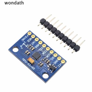 Wonda 9 DOF 9-Axis Attitude, Plastic 3~5V Gyro + โมดูลเซนเซอร์เร่ง, คุณภาพสูง สีฟ้า Mini SPI / IIC MPU9250 GY-9250 DIY