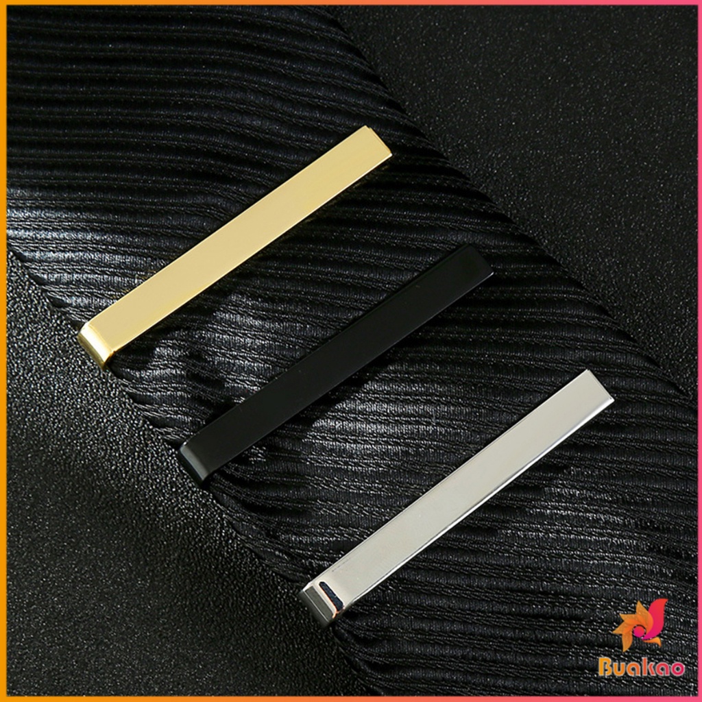 BUAKAO คลิปหนีบเนคไท แบบโลหะ Tie Clips