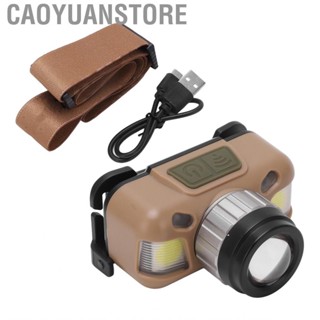 Caoyuanstore Mini Headlamp  COB 3 Lighting Mode Brown for Fishing