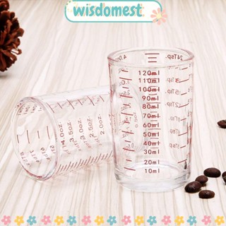 Wisdomest ถ้วยตวงกาแฟเอสเปรสโซ่ สีแดง 120 มล. ทําความสะอาดได้ สําหรับร้านอาหาร 2 ชิ้น