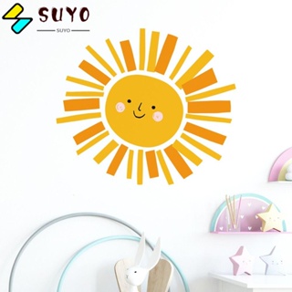 Suyo สติกเกอร์ PVC ลายจุด สีเหลือง ขนาดใหญ่ ลอกออกได้ สําหรับติดตกแต่งผนังห้องนอนเด็ก