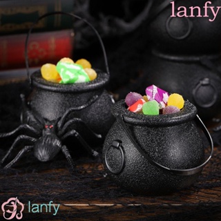 Lanfy ถังขนม ลายแม่มด และลูกอม สําหรับตกแต่งปาร์ตี้ฮาโลวีน 10 ชิ้น