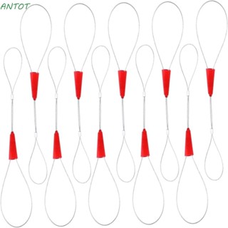 Antot 10 ชิ้น อุปกรณ์สนเข็ม, เครื่องมือตกปลาเทปเหล็ก, เครื่องมือตกปลาสายเคเบิลไฟฟ้า สีแดง