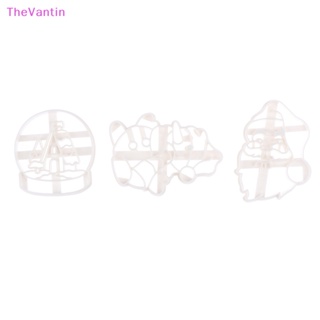 Thevantin แม่พิมพ์บิสกิต ลายคริสต์มาส สโนว์แมน สโนว์บอล ซานต้าครอส คุกกี้ ฟองดองท์ 1 ชิ้น