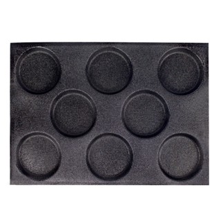 Home Round Baking Kitchen Non Stick Easy Clean Perforated Hot Dog 8 Cavities Hamburger Bun Pan