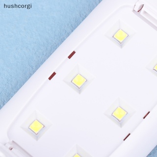 [hushcorgi] เครื่องเป่าเล็บเจล UV LED 6W ขนาดเล็ก พกพาง่าย สีชมพู สีขาว สําหรับทําเล็บเจล พร้อมส่ง