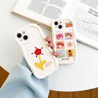 เคสโทรศัพท์มือถือซิลิโคน TPU นิ่ม กันฝุ่น กันกระแทก ลายดอกไม้ สตรอเบอร์รี่ หมี สําหรับ iPhone 15 14 13 12 11 Promax 7 8 Plus X XR XSMax