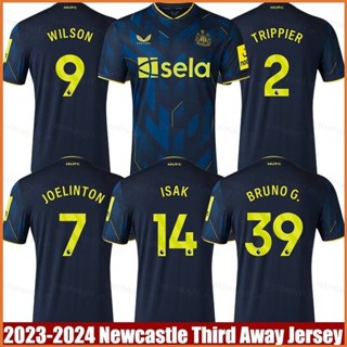 เสื้อกีฬาแขนสั้น ลายทีมชาติฟุตบอล Newcastle Third Away Jersey Trippier Wilson Joelinton Isak Bruno พลัสไซซ์ 2023-2024