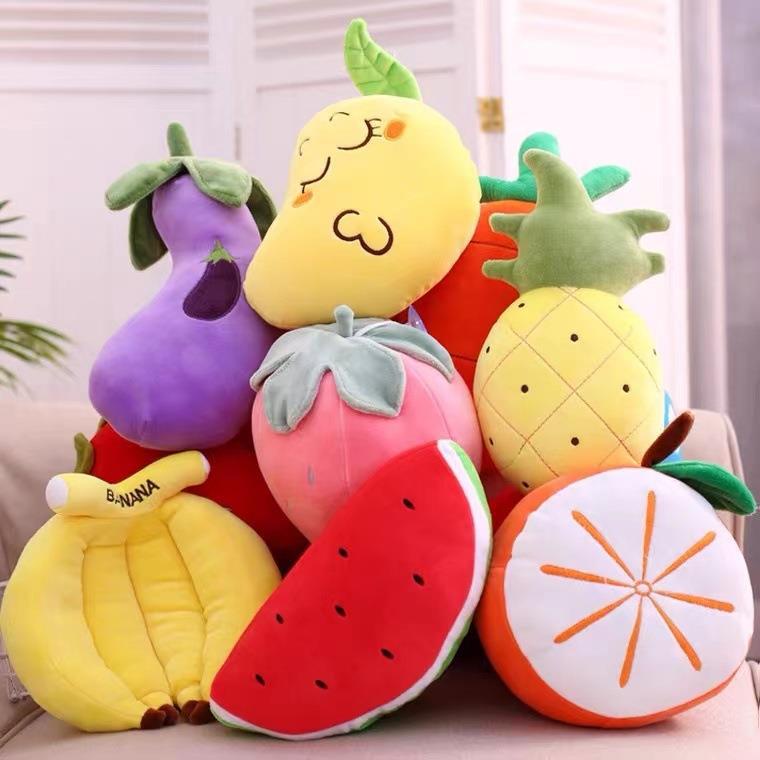 ตุ๊กตาการ์ตูนผัก ผลไม้จําลอง น่ารัก สร้างสรรค์ ของขวัญสําหรับเด็ก