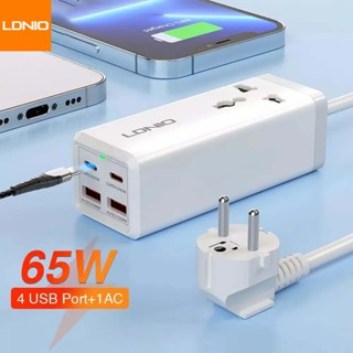 LDNIO SC1418 65W รางปลั๊กไฟ เดสก์ท็อป USB C ที่ชาร์จ สําหรับโทรศัพท์มือถือ แท็บเล็ต