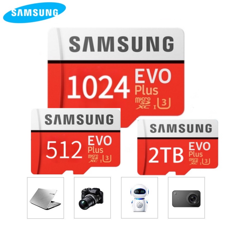 การ์ดหน่วยความจำ Samsung Micro SD Card 512GB/1TB/2TB การ์ดหน่วยความจำสำหรับกล้อง/โทรศัพท์มือถือและอุปกรณ์อื่นๆ