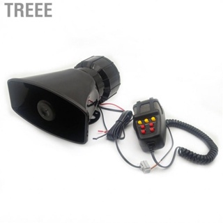 Treee 2V 100W Car Loud Siren Alarm Horn Warning Speaker Handheld Megaphone 7 Tones  Square Mouth