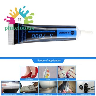 ❤ Phitelotous S-7800 กาวเหนียว หน้าจอ LCD นิ่ม สีดํา สําหรับซ่อมแซมโทรศัพท์ 30 มล.