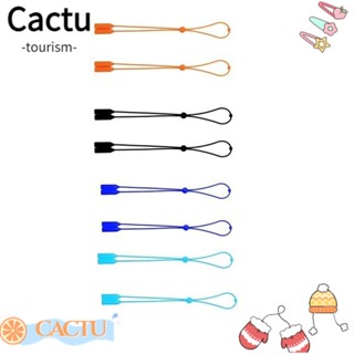 Cactu สายคล้องแว่นตา ซิลิกาเจล สีพื้น ปรับได้ แบบพกพา 8 ชิ้น