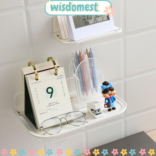 Wisdomest ชั้นวางของพลาสติก แบบติดผนังห้องน้ํา สําหรับตกแต่งบ้าน และเฟอร์นิเจอร์