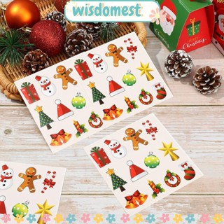 Wisdomest สติกเกอร์แท็ก ลายคริสต์มาส แฮนด์เมด DIY สําหรับติดบรรจุภัณฑ์ 120 ชิ้น