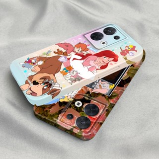 เคสโทรศัพท์มือถือ PC แข็ง ปิดด้านหลัง เนื้อเงา ลายเจ้าหญิง Fairytale สวยงาม สําหรับ Oppo Reno 8 Pro 7 6 5 Find X5 X3 F9 A78 A5 A31 A8 A15 A35 Realme 2 Pro