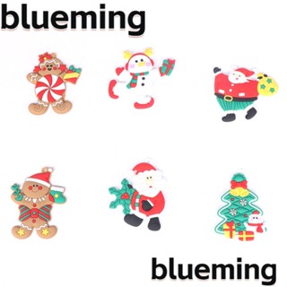 Blueming2 จี้รูปการ์ตูนหมี PVC พร้อมเชือกแขวน หลายสไตล์ สําหรับตกแต่งคริสต์มาส 6 ชิ้น 9 ชิ้น 12 ชิ้น