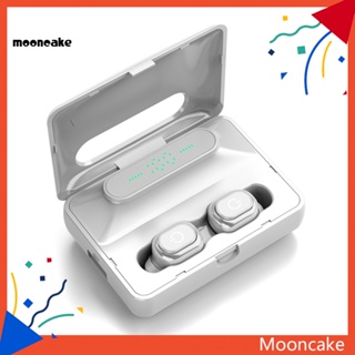 Moon* H60 หูฟังสเตอริโอ HiFi ไร้สาย บลูทูธ 50 พร้อมกล่องชาร์จดิจิทัล LED