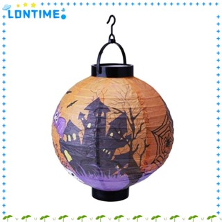 Lontime โคมไฟกระดาษ รูปฟักทอง แมงมุม สําหรับตกแต่งปาร์ตี้ฮาโลวีน 2 ชิ้น