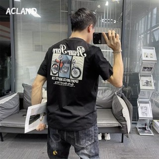 Acland เสื้อยืดผู้ชาย ผู้ชายเสื้อเชิ้ต เสื้อยืด ผ้านุ่ม ใส่สบาย ไม่หด ไม่ต้องรีด MTX2390KD7 37Z230915