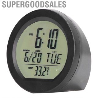 Supergoodsales Car Digital Temperature Dashboard Clock Solar Mini