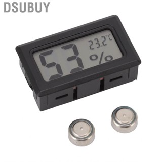 Dsubuy Electronic  Hygrometer Black LCD HD Digital Display Embedded Hot