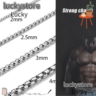 Lucky สร้อยคอสเตนเลส เครื่องประดับ สไตล์ฮิปฮอป สําหรับผู้หญิง ผู้ชาย