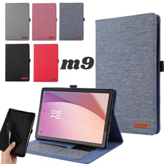 เคสแท็บเล็ตหนัง ฝาพับ พร้อมช่องใส่บัตร และขาตั้ง สําหรับ Lenovo Tab M9 (TB310XU TB310FU) 9 นิ้ว