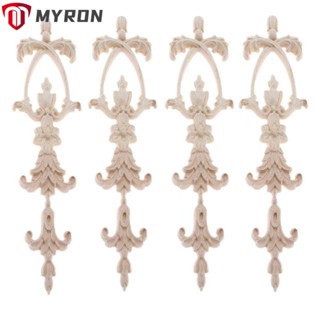 Myron สติกเกอร์ไม้แกะสลักธรรมชาติ 25x6 ซม. 9.84 นิ้ว x2.36 นิ้ว สําหรับติดผนัง ประตู ตู้เสื้อผ้า